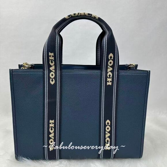 Coach Smith Tote Bag Crossbody In Leather/Silver/Denim Multi CBM10 NWT - Picture 3 of 8